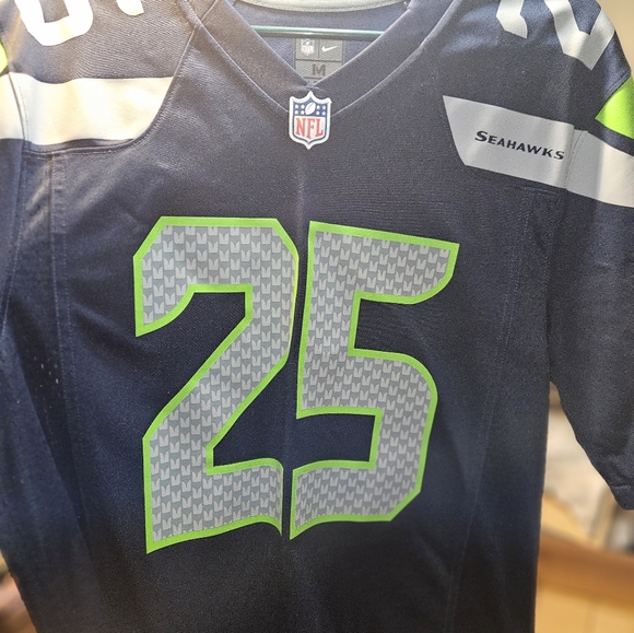 Nike Seattle Seahawks 25 Richard Sherman Navy Blue Team Color Jersey - M - Picture 7 of 9